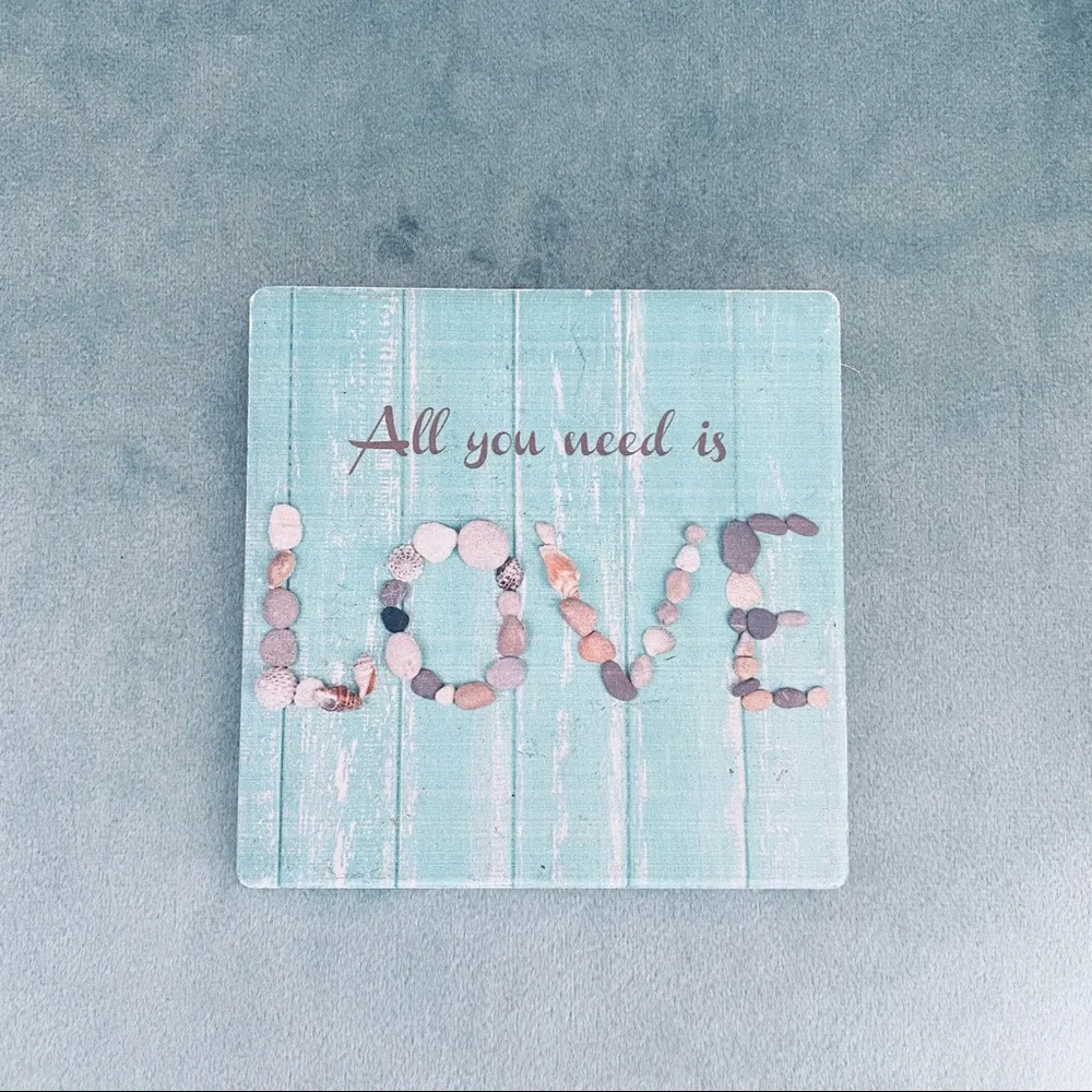 All You Need Is Love Beach Shell coaster